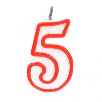 נר אדום לבן מספר 5