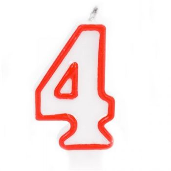 נר אדום לבן מספר 4