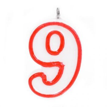 נר אדום לבן מספר 9