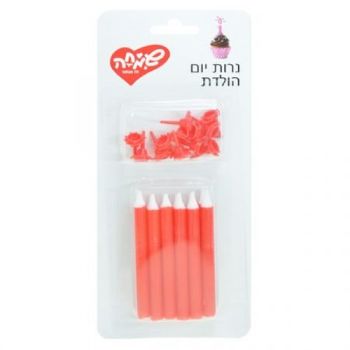 נרות יום הולדת ג'מבו אדום