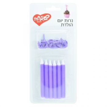 נרות יום הולדת ג'מבו סגול