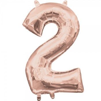 בלון מיילר לניפוח בהליום 34 אינץ' - רוז גולד מספר 2