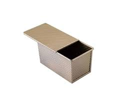 תבנית לחם זהב עם מכסה טפלון 21X12X11 ס"מ