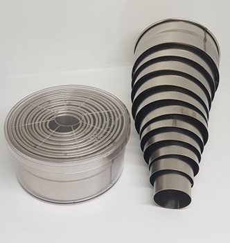 סט 12 מקדים נירוסטה