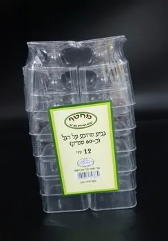 כוסות קינוח גביע מרובע על רגל 12 יחידות