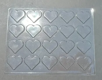 5 יחידות בליסטר קטן - דגם לבבות גדולים