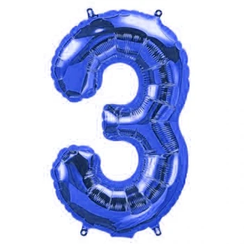 בלון מיילר לניפוח בהליום 34 אינץ' - כחול מספר 3