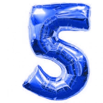 בלון מיילר לניפוח בהליום 34 אינץ' - כחול מספר 5