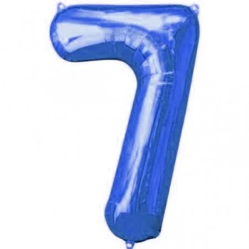 בלון מיילר לניפוח בהליום 34 אינץ' - כחול מספר 7