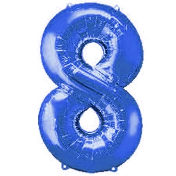 בלון מיילר לניפוח בהליום 34 אינץ' - כחול מספר 8