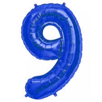 בלון מיילר לניפוח בהליום 34 אינץ' - כחול מספר 9